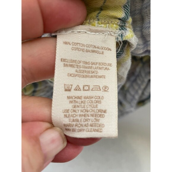 Free People Womens Guys Button Up Shirt Gray Green and yellow Size XS - Picture 6 of 11